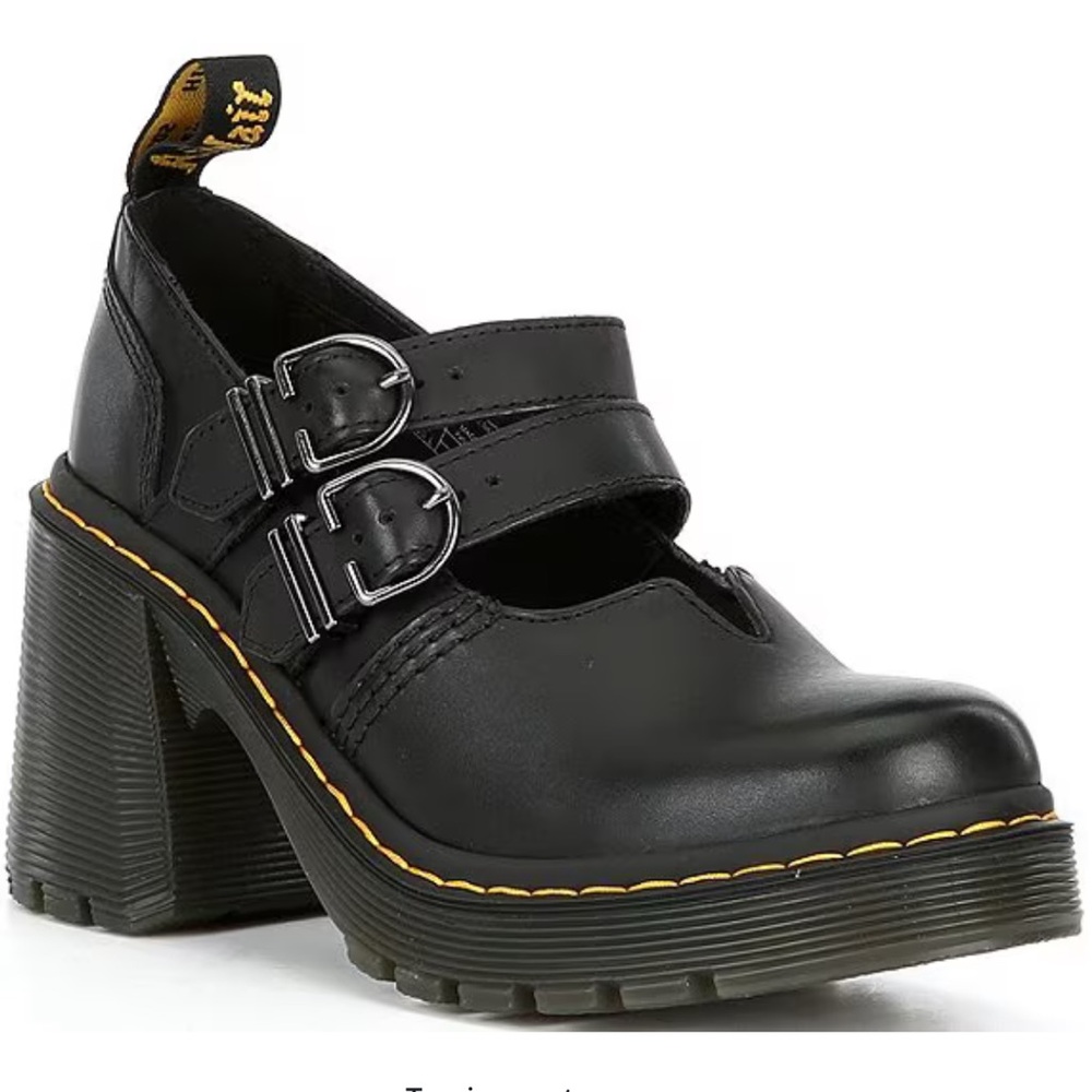 Dr. Martens Black Chunky Heel Shoes